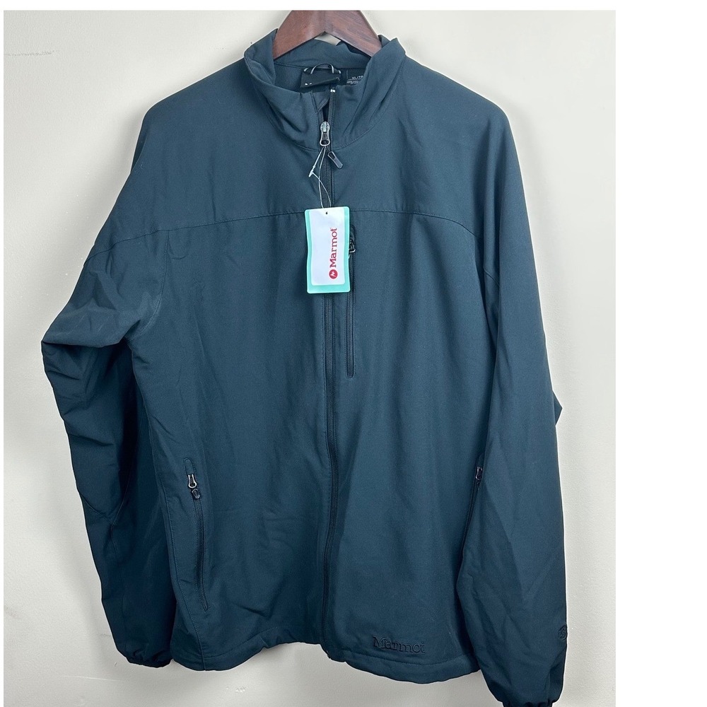 Marmot Tempo Jacket Men's L Black Softshell Full Zip Outdoor NWT $100